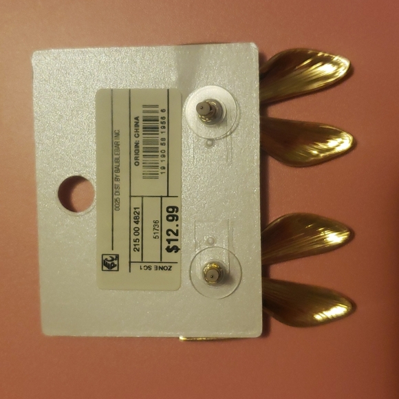 SugarFix by Baublebar Black bows with gold trim post earrings. - Picture 2 of 2